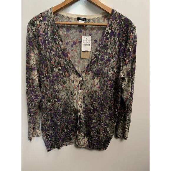 J.CREW merino wool sweater Front Buttons Size L. NWT - Picture 2 of 6